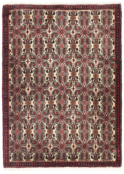  Persian Senneh Rug 74X101 Red/Dark Red Carpetvista