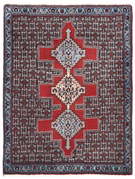 Senneh Rug Rug 74X97 Dark Pink/Grey Wool, Persia/Iran Carpetvista