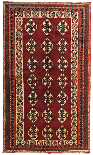 146X248 Ghashghai Teppe Orientalsk Mørk Rød/Brun (Ull, Persia/Iran) Carpetvista
