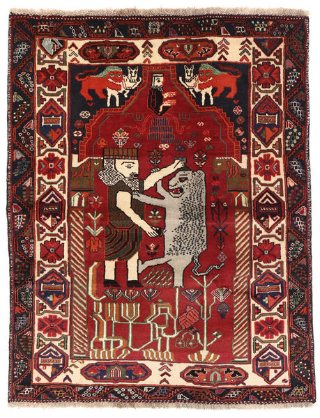  Ghashghai Tapete 118X153 Persa Lã Vermelho Escuro/Vermelho Pequeno Carpetvista