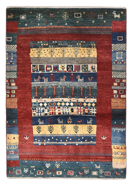 86X125 Gabbeh Persia Fine Rug Modern Red/Dark Grey (Wool, Persia/Iran) Carpetvista