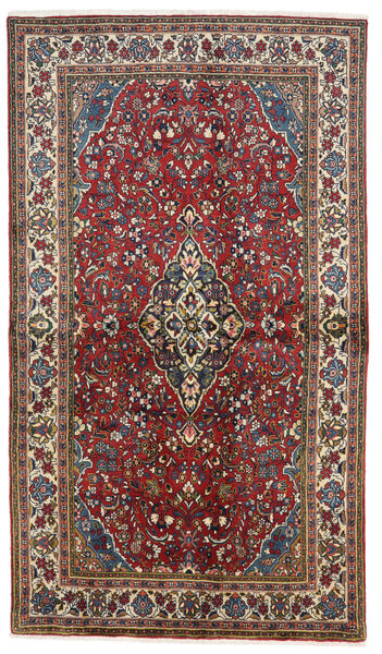 120X210 Alfombra Sarough Oriental Rojo/Rojo Oscuro (Lana, Persia/Irán) Carpetvista
