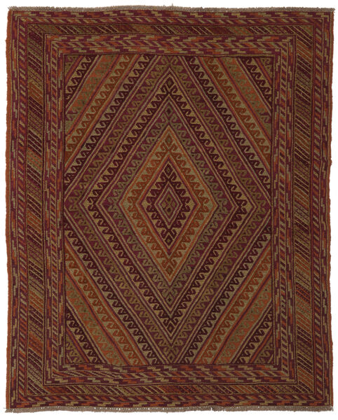  Oriental Kilim Golbarjasta Rug 150X180 Black/Brown Wool, Afghanistan Carpetvista