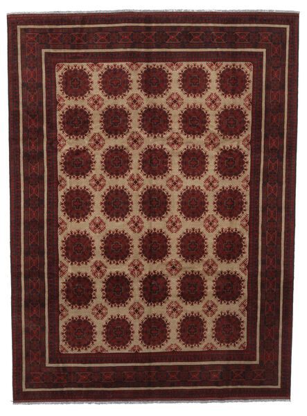 絨毯 アフガン Khal Mohammadi 252X344 ブラック/茶色 大きな (ウール, アフガニスタン)