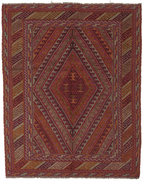 150X185 Tapis D'orient Kilim Golbarjasta Rouge Foncé/Marron (Laine, Afghanistan) Carpetvista