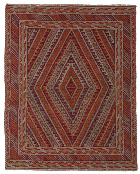 153X185 Tapete Oriental Kilim Golbarjasta Vermelho Escuro/Preto (Lã, Afeganistão) Carpetvista