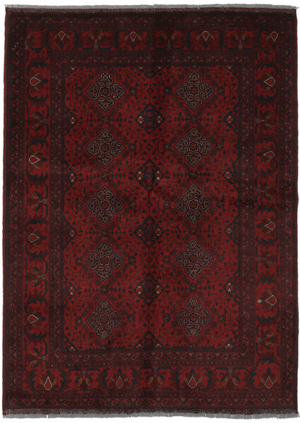 Tappeto Orientale Afghan Khal Mohammadi 147X200 Nero/Rosso Scuro (Lana, Afghanistan)