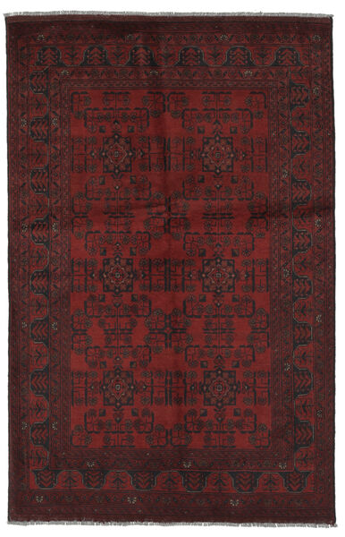 123X192 Χαλι Afghan Khal Mohammadi Ανατολής Μαύρα/Σκούρο Κόκκινο (Μαλλί, Αφγανικά) Carpetvista