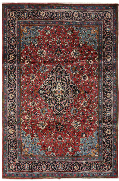 Alfombra Oriental Mahal 206X318 Negro/Rojo Oscuro (Lana, Persia/Irán)