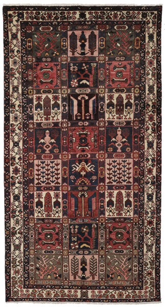 絨毯 ペルシャ バクティアリ 157X297 廊下 カーペット ブラック/茶色 (ウール, ペルシャ/イラン)