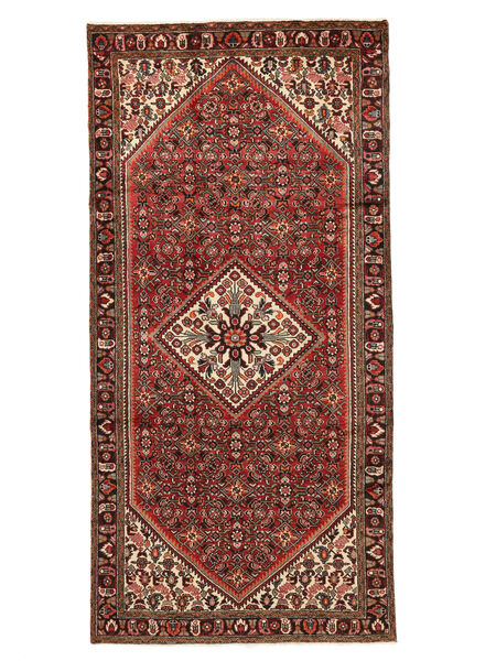153X318 Hosseinabad Rug Oriental Runner
 Black/Dark Red (Wool, Persia/Iran) Carpetvista