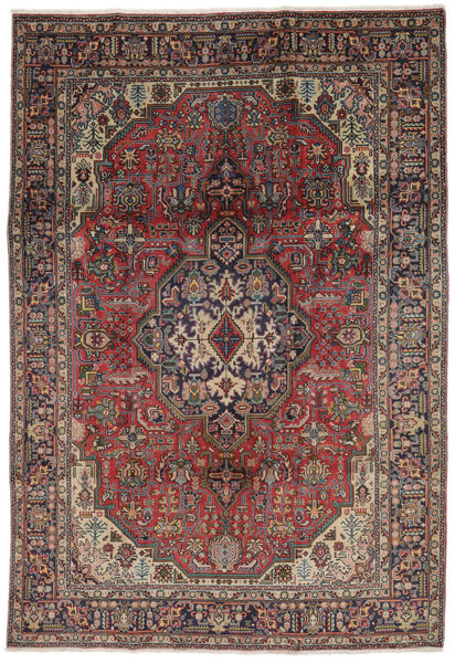  Persialainen Tabriz Matot 198X292 Musta/Ruskea Carpetvista