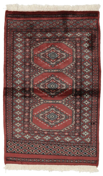 Pakistan Bokhara 3Ply Rug 77X128 Wool Black/Dark Red Small Carpetvista