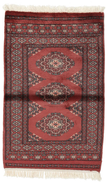 絨毯 パキスタン ブハラ 3Ply 78X120 ダークレッド/ブラック (ウール, パキスタン)