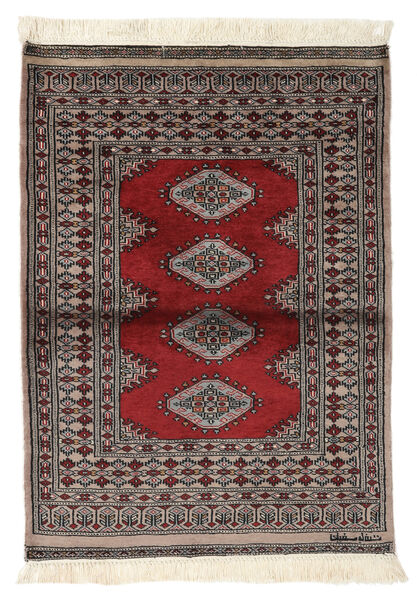 絨毯 オリエンタル パキスタン ブハラ 3Ply 80X110 ブラック/茶色 (ウール, パキスタン)