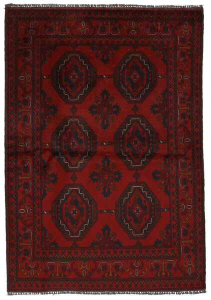 102X145 Afghan Khal Mohammadi Vloerkleed Oosters Zwart/Donkerrood (Wol, Afghanistan) Carpetvista