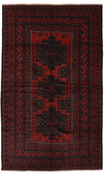 197X325 Koberec Beluch Orientální Černá/Tmavě Červená (Vlna, Afghánistán) Carpetvista