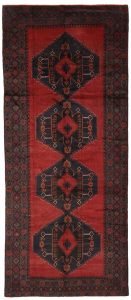 Tapete Oriental Balúchi 170X400 Passadeira Preto/Vermelho Escuro (Lã, Afeganistão)