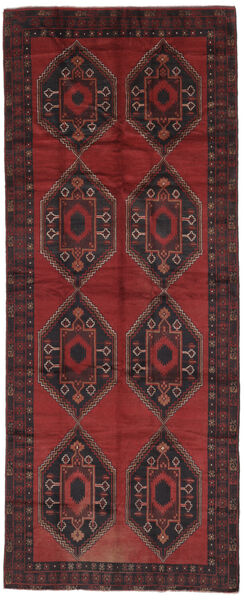  150X380 Belutsch Teppich Läufer Schwarz/Dunkelrot Afghanistan Carpetvista