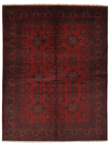  Orientalsk Afghan Khal Mohammadi Tæppe 150X201 Sort/Mørkerød Uld, Afghanistan Carpetvista