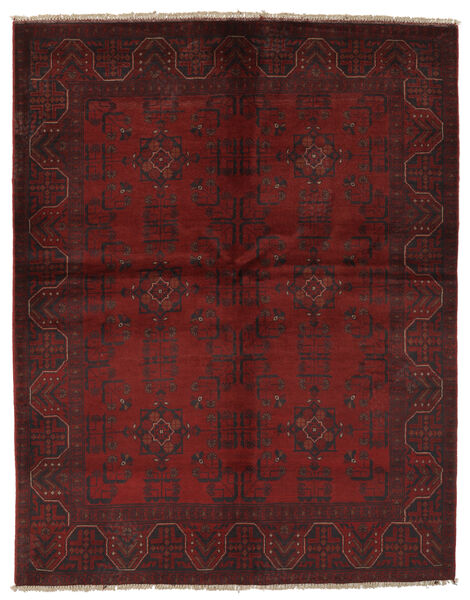 151X198 Alfombra Oriental Afghan Khal Mohammadi Negro/Rojo Oscuro (Lana, Afganistán) Carpetvista