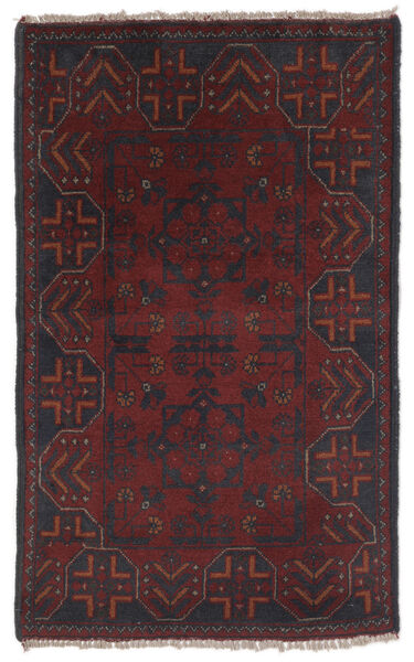  Afghan Khal Mohammadi Rug 68X199 Wool Black/Dark Red Small Carpetvista