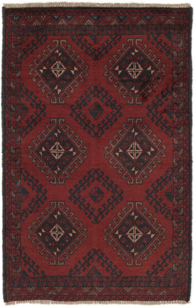 73X121 Afghan Khal Mohammadi Matta Orientalisk Svart/Mörkröd (Ull, Afghanistan) Carpetvista