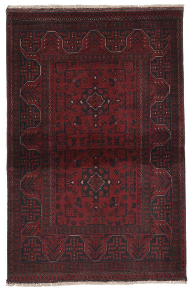 101X152 Afghan Khal Mohammadi Teppich Orientalischer Schwarz/Dunkelrot (Wolle, Afghanistan) Carpetvista
