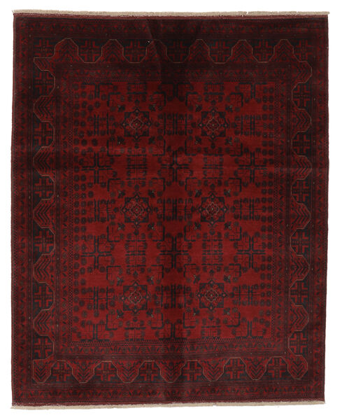  Orientalisk Afghan Khal Mohammadi Matta 155X187 Svart/Mörkröd Ull, Afghanistan Carpetvista