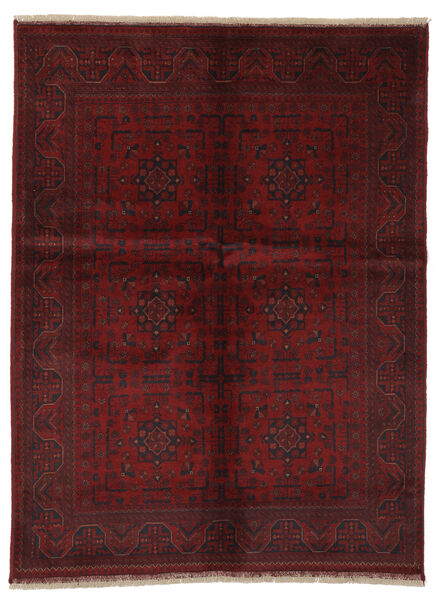 152X202 Χαλι Ανατολής Afghan Khal Mohammadi Μαύρα/Σκούρο Κόκκινο (Μαλλί, Αφγανικά) Carpetvista