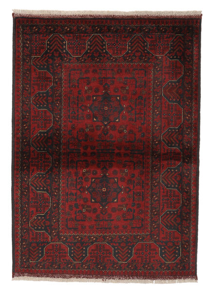 105X146 Afghan Khal Mohammadi Teppe Orientalsk Svart/Mørk Rød (Ull, Afghanistan) Carpetvista