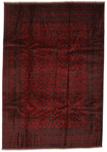  Afghan Khal Mohammadi Rug 206X292 Black/Dark Red Carpetvista