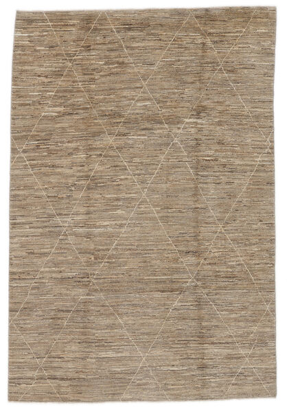 197X293 Berber Stil Teppich Moderner Braun/Orange (Wolle, Afghanistan) Carpetvista