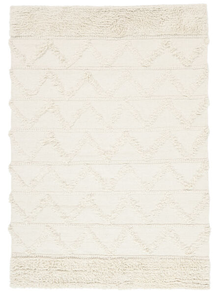 Capri 140X200 Pequeno Branco Creme Tapete Lã