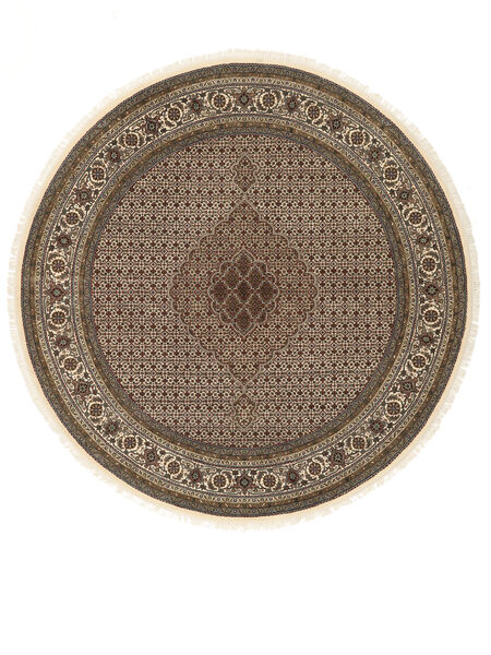 絨毯 オリエンタル タブリーズ Royal Ø 246 ラウンド 茶色/ブラック (ウール, インド)