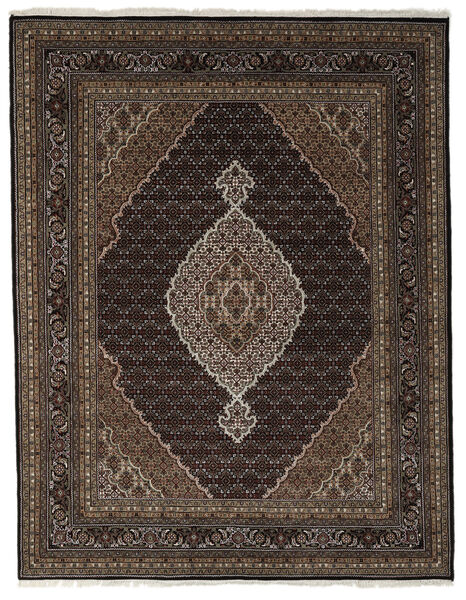 237X301 Täbriz Royal Teppich Orientalischer Schwarz/Braun (Wolle, Indien) Carpetvista