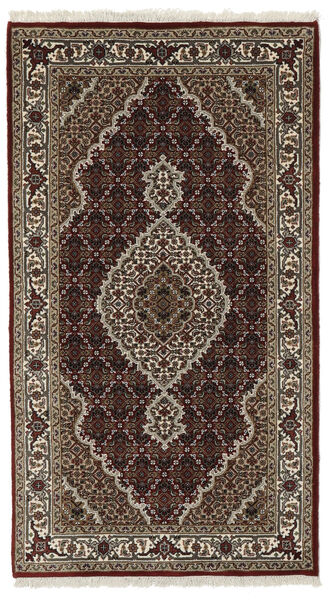 92X168 Tapete Oriental Tabriz Royal Preto/Castanho (Lã, Índia) Carpetvista
