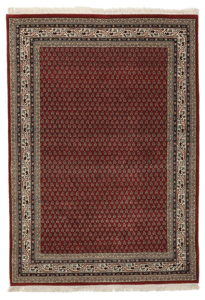 141X202 Mir Indisch Teppich Orientalischer Schwarz/Braun (Wolle, Indien) Carpetvista