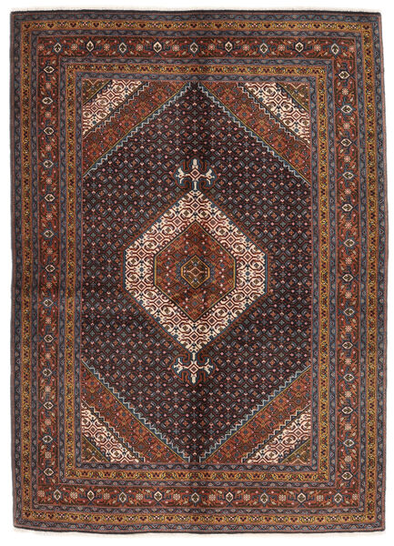 Koberec Perský Ardebil Fine 144X195 Černá/Tmavě Červená (Vlna, Persie/Írán)