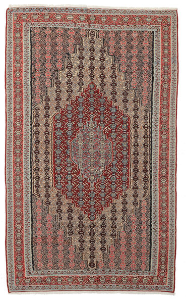 148X245 Tapete Oriental Kilim Senneh Fine Castanho/Vermelho Escuro (Lã, Pérsia/Irão) Carpetvista