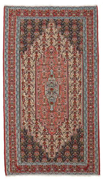 150X261 Kelim Senneh Fine Teppe Orientalsk Mørk Rød/Brun (Ull, Persia/Iran) Carpetvista