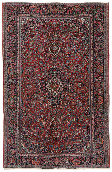  Persischer Keshan Fine Teppich 131X202 Schwarz/Dunkelrot Carpetvista