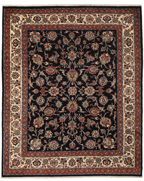197X243 Sarough Fine Teppich Orientalischer Schwarz/Dunkelrot (Wolle, Persien/Iran) Carpetvista