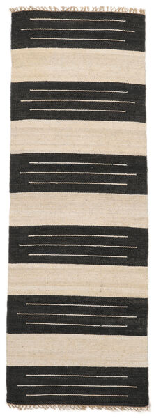  Indoor/Outdoor Rug 100X300 Striped Small Billie Jute - Black/Off White
