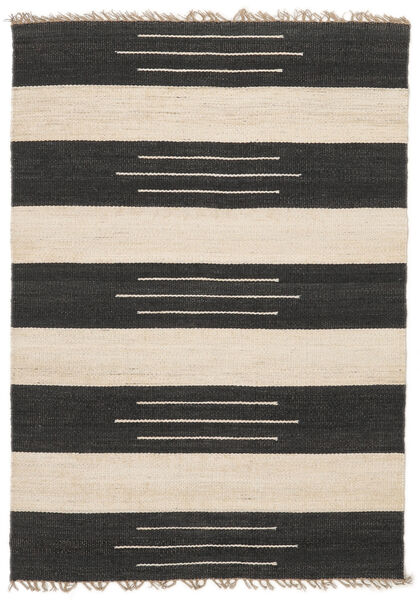  Indoor/Outdoor Rug 140X200 Billie Jute Black/Off White Small