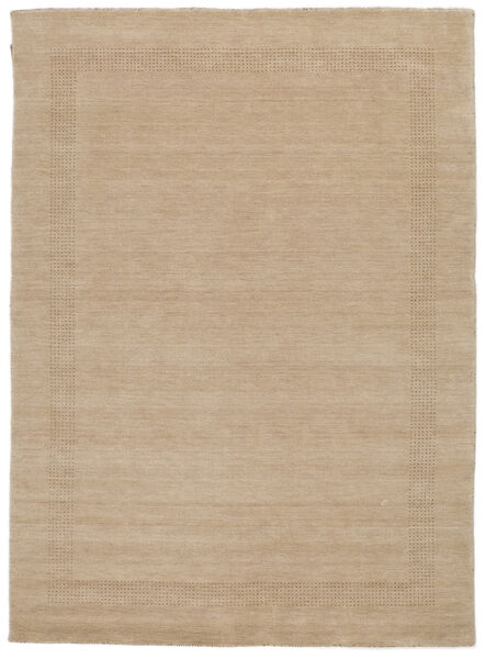 Handloom Gabba 210X290 Beige Plain (Single Colored) Wool Rug