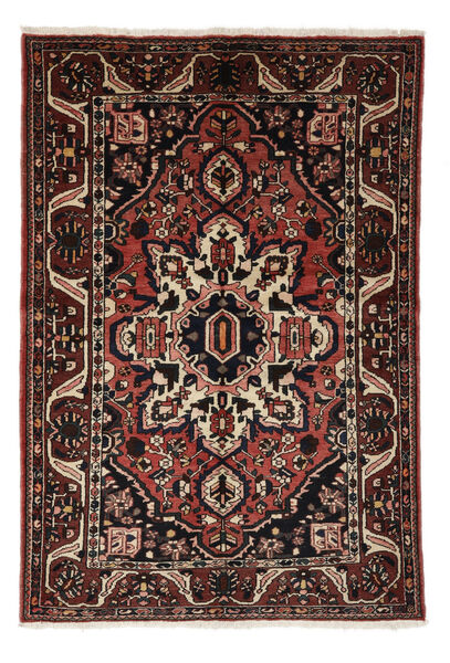 154X220 絨毯 オリエンタル バクティアリ ブラック/ダークレッド (ウール, ペルシャ/イラン) Carpetvista