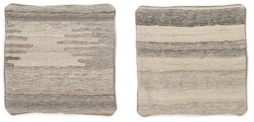 50X50 絨毯 Patchwork Pillowcase - Iran オリエンタル 正方形 オレンジ/ベージュ (ウール, ペルシャ/イラン) Carpetvista