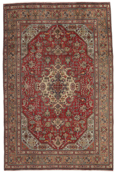 197X295 Täbriz Teppich Orientalischer Braun/Dunkelrot (Wolle, Persien/Iran) Carpetvista