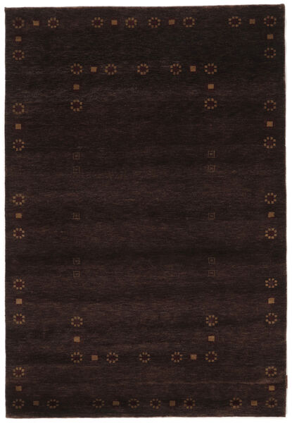 Gabbeh Loribaft Teppich 138X202 Schwarz Wolle, Indien Carpetvista